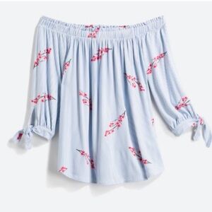 Olive & Oak | Evanine Floral Off-Shoulder Knit Top